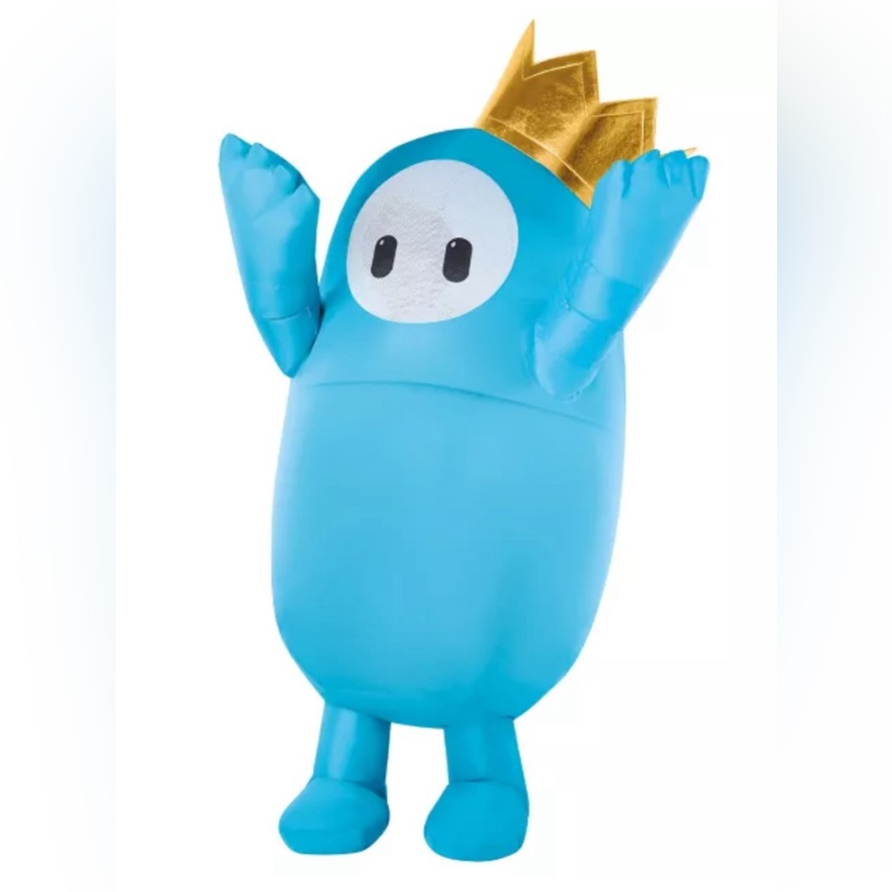 Adult Blue Bean Fall Guys Inflatable Costume